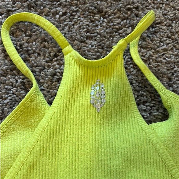 FP Movement Yellow Ribbed Tank Top XS/S - Picture 4 of 4